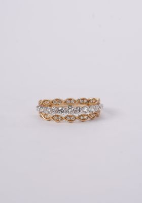 DBE- 14KWY 3.48g .82ctw Fashion Diamond Band (size 7)