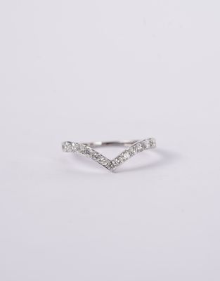 NLI- 14KW 2.19g .58ctw Diamond Stackable V-Band (size 7)