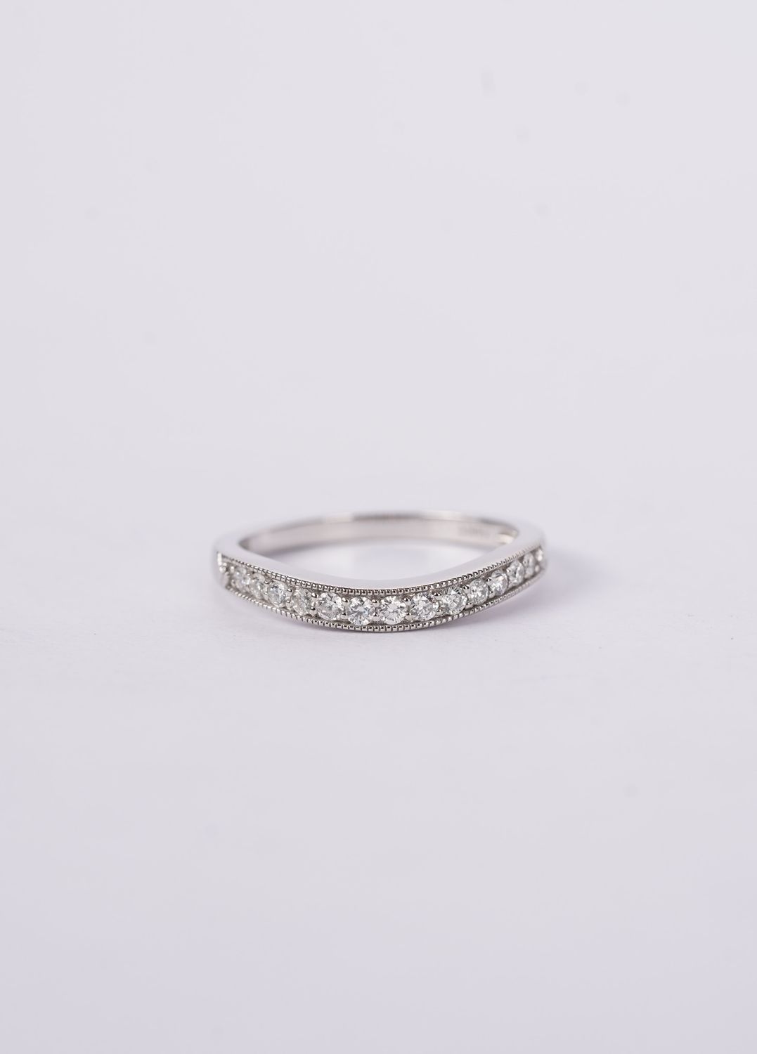 ALI- 14KW 2.4g .27ctw Curved Diamond Wedding Band (size 7)