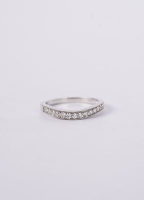 ALI- 14KW 2.4g .27ctw Curved Diamond Wedding Band (size 7)