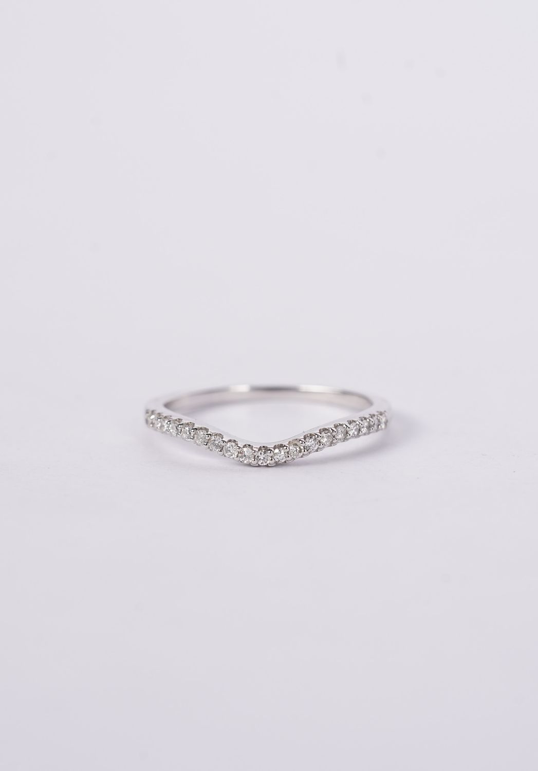 ADI- 14KW 1.8g .20ctw Curved Diamond Stackable Band (size 7)