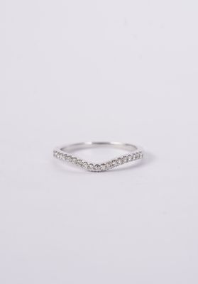 ADI- 14KW 1.8g .20ctw Curved Diamond Stackable Band (size 7)