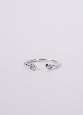 AAT- 14KW 1.69g .10ctw Diamond Bezel Open Ring (size 7)
