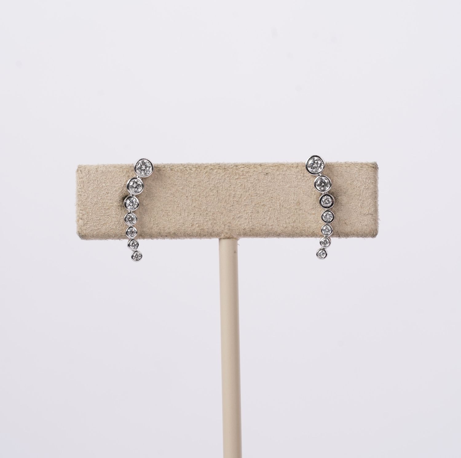NLRX- 14KW 1.21g .34ctw Diamond Bezel Drop Earrings
