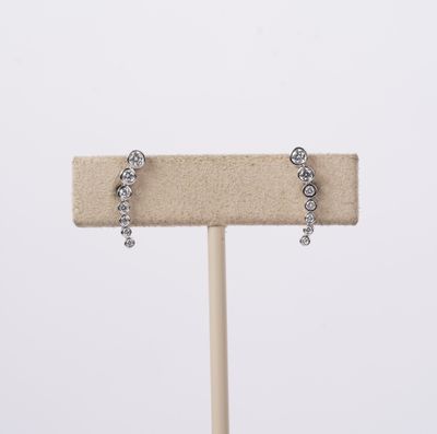 NLRX- 14KW 1.21g .34ctw Diamond Bezel Drop Earrings