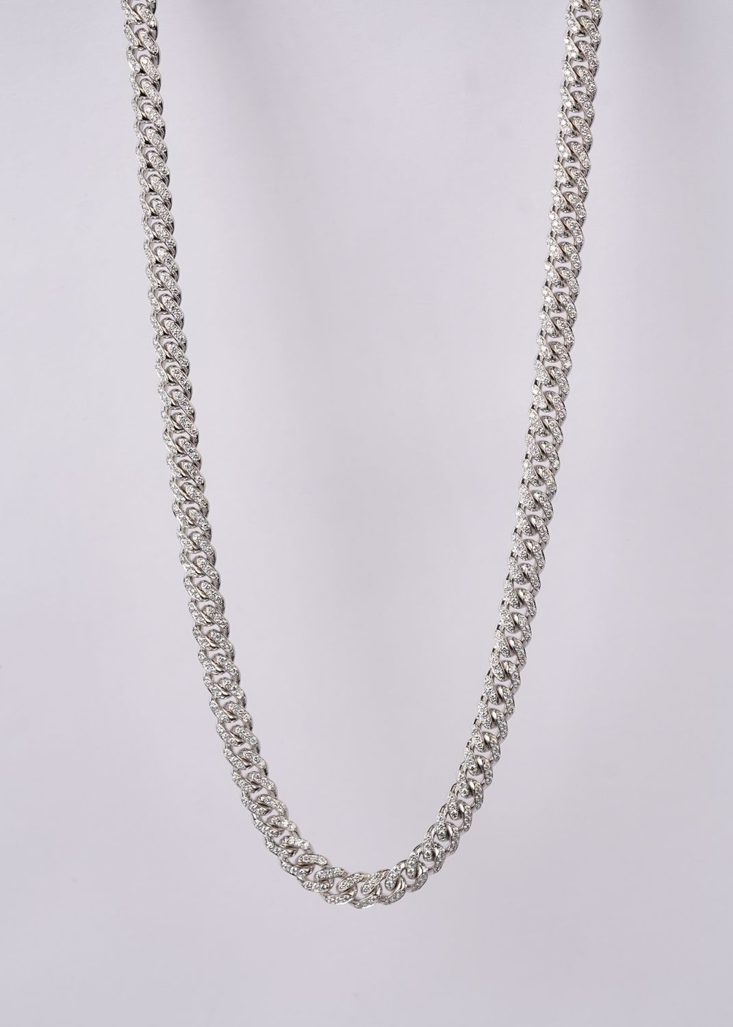 EETT- 14KW 71g 8.50ctw Diamond Cuban Link Chain 24&quot;