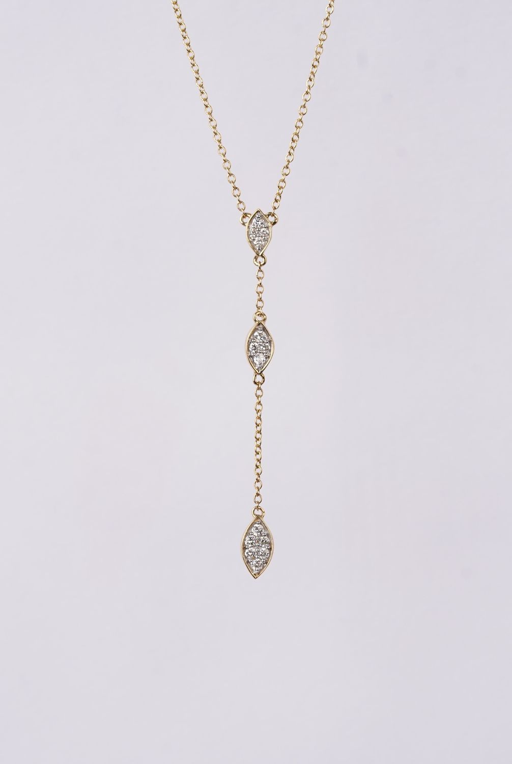 ETRX- 14KY 2.41g .20ctw Diamond Drop Necklace 18&quot;