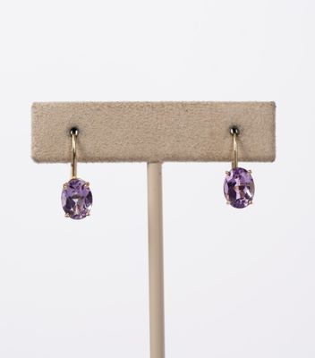 BEX- 14KY 1.8g 2.50ctw Amethyst Dangle Earrings