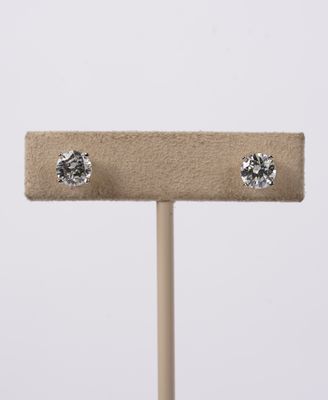VNET- 14KW 12g 1.66ctw J/SI2-I1 Round Diamond Solitaire Earrings