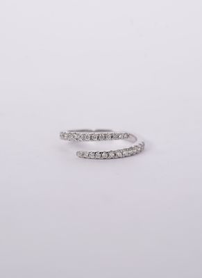 EITX- 14KW 2.83g .30ctw Diamond Fashion Crossover Ring (size 6.5)
