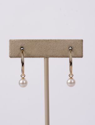 VAA- 14KY 1.23g Pearl Dangle Earrings
