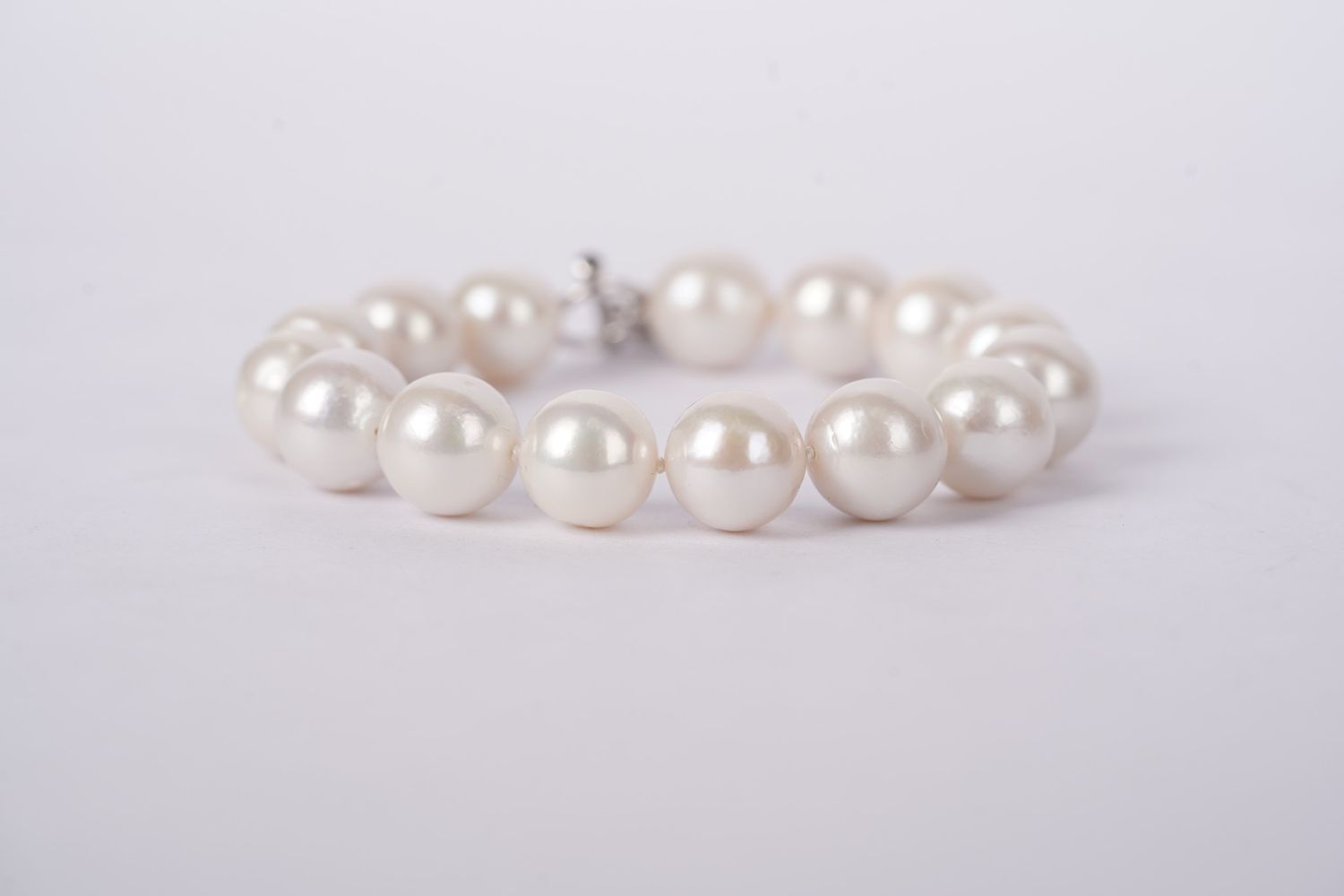 VDT- Sterling Silver 11-14mm Freshwater Pearl Bracelet 8&quot;