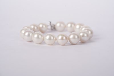 VDT- Sterling Silver 11-14mm Freshwater Pearl Bracelet 8&quot;