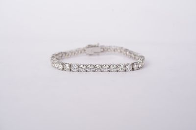 14KW 19.56g 14.85ctw H-I/VS2-SI1 Round Diamond Tennis Bracelet 7&quot;