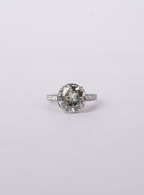 VBTPT- Platinum 6.28g 3.88ctw (3.54ctr) K/SI2 Transitional Cut Diamond Jabel Engagement Ring (size 6)