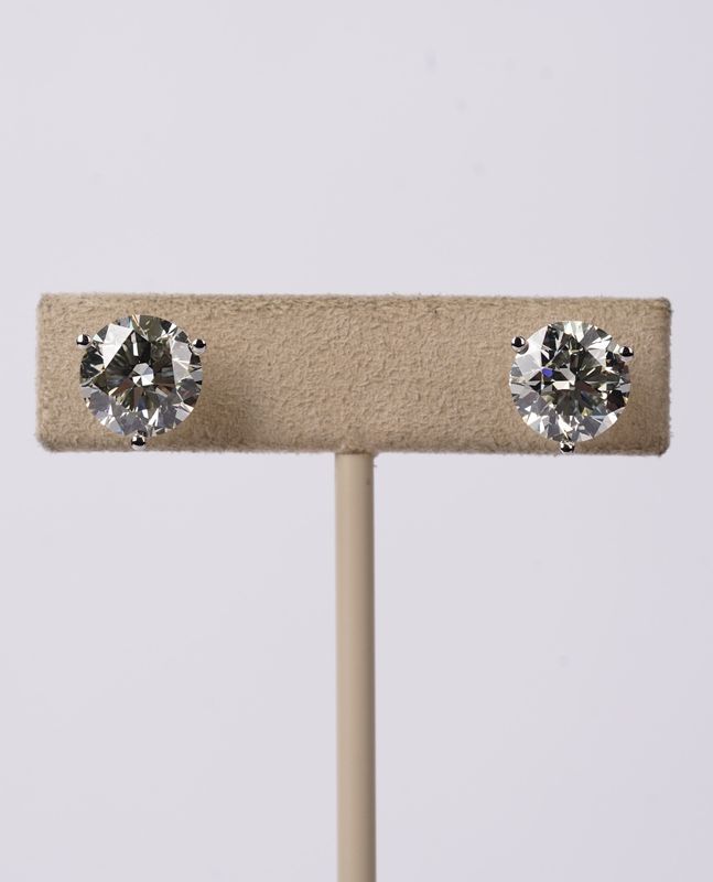 NTPTP- 14KW 6.02ctw J-K/SI1-SI2 Round Diamond Stud Earrings