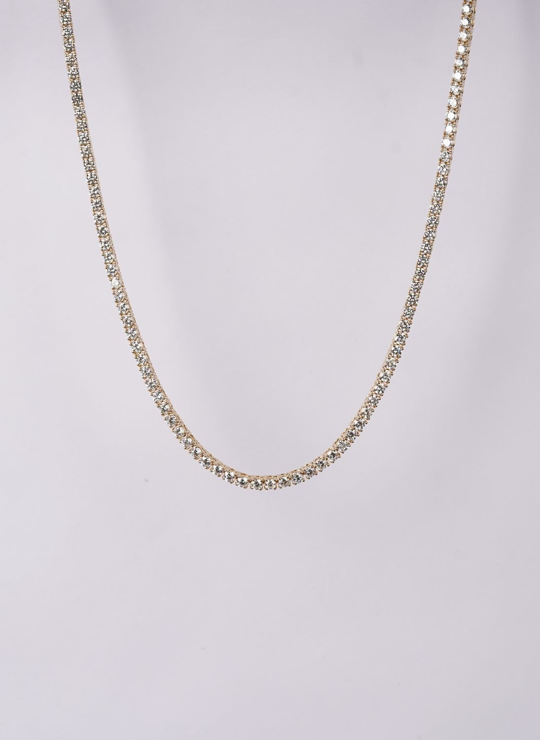 LAET- 14KY 20.17g 12.00ctw H-I/SI1-SI2 Round Diamond Tennis Necklace 18&quot;