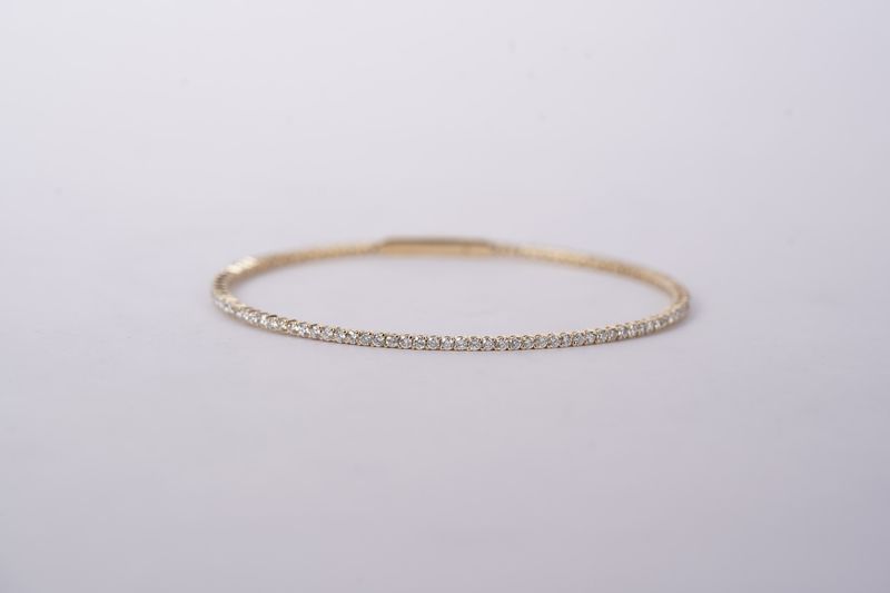VATT- 14KY 4.67g 1.75ctw Diamond Flex Bangle