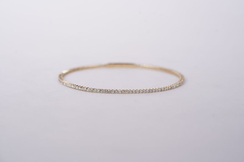 VNAT- 14KY 4.82g 1.83ctw Diamond Flex Bangle