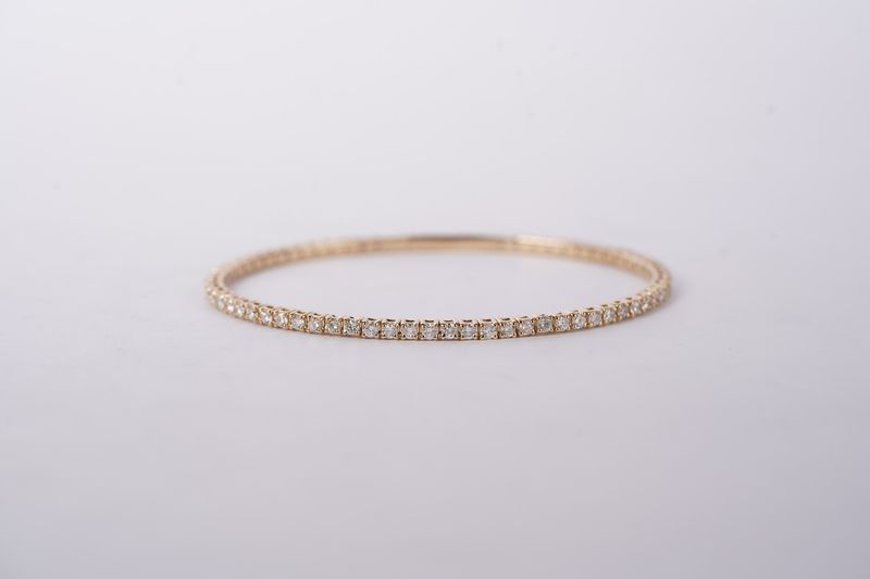 ATPT- 14KY 9.20g 3.00ctw Diamond Flex Bangle