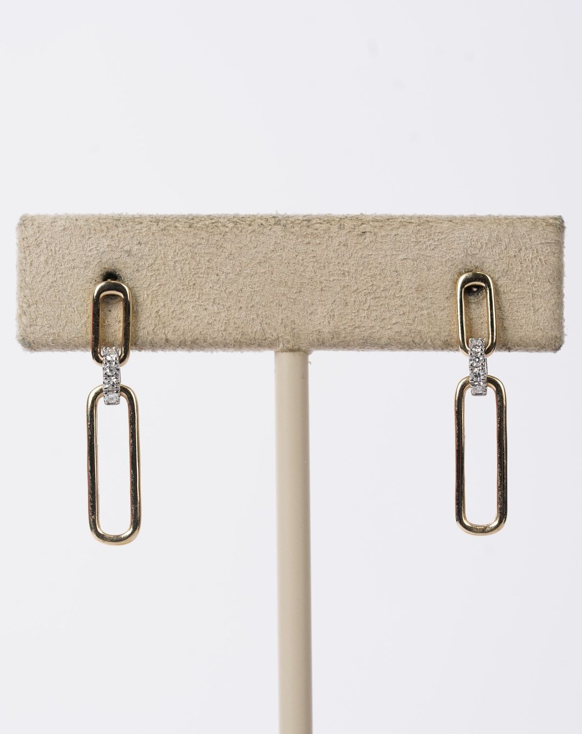 NNTX- 14KWY 2.04g .05ctw Diamond Dangle Earrings