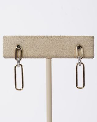 NNTX- 14KWY 2.04g .05ctw Diamond Dangle Earrings