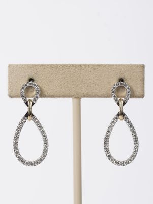 VVBT- 14KWY 6.80g .96ctw Diamond Dangle Fashion Earrings