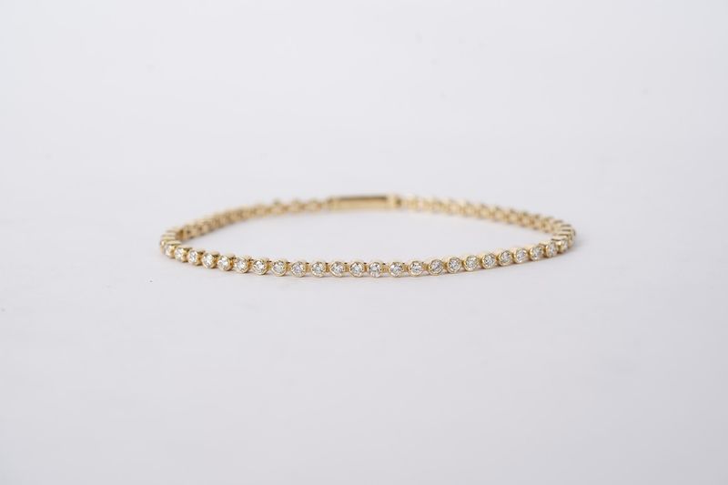 VRTT- 14KY 5.60g 2.00ctw Diamond Tennis Bracelet 7"