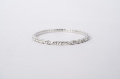 NITT- 14KW 14.84g 5.09ctw Diamond Stretch Bangle Bracelet