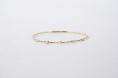 RTTX- 14KY 4.70g .18ctw Diamond Flex Bangle