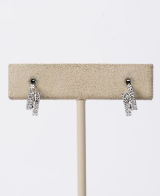 DERX- 18KW 1.74g .35ctw Diamond Fashion Huggie Hoop Earrings