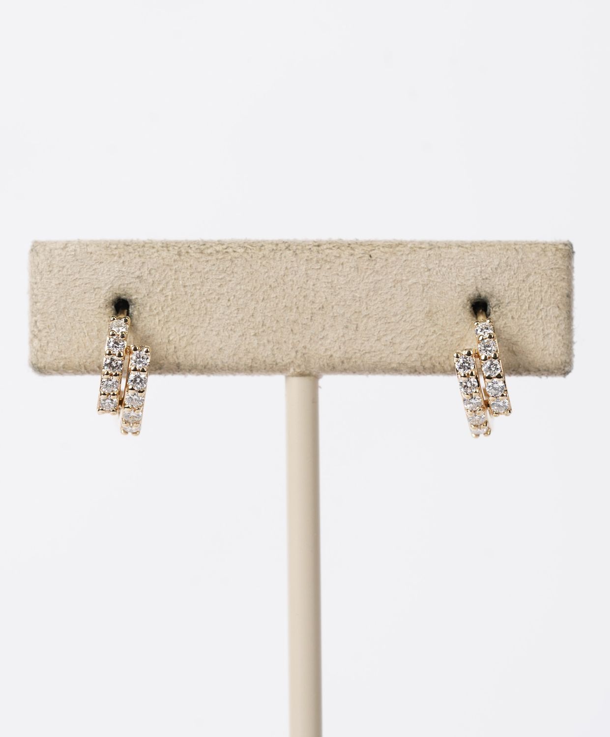 DERX- 18KY 1.78g .35ctw Diamond Fashion Hoop Earrings