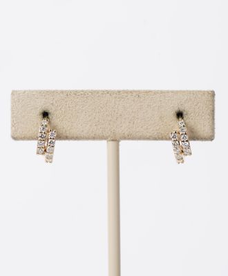 DERX- 18KY 1.78g .35ctw Diamond Fashion Hoop Earrings