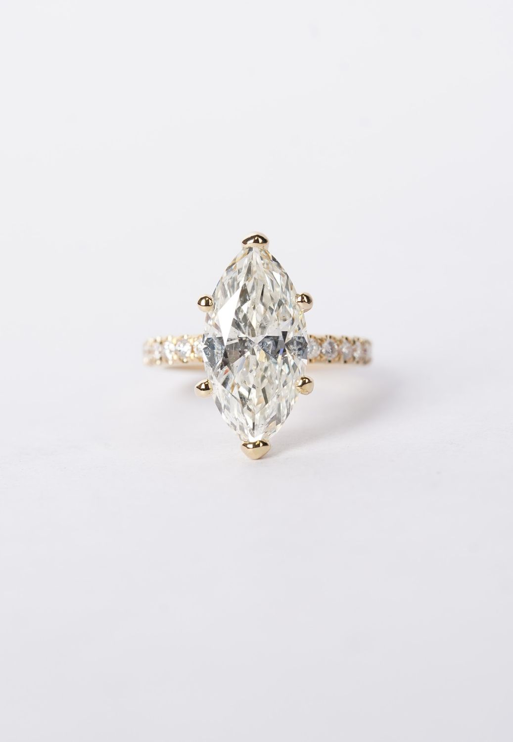 NVTAT- 18KY 5.56g 6.05ctw (5.56ctr) K/I1 GIA Marquise Diamond Engagement Ring (size 6.5)