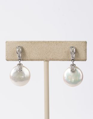 ATT- 14KW 3.69g 12mm Pearl Dangle Earrings