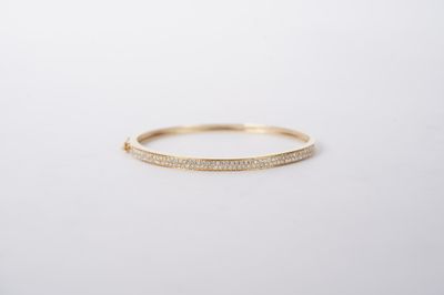 VAET- 14KY 13.31g 1.00ctw Diamond Bangle Bracelet