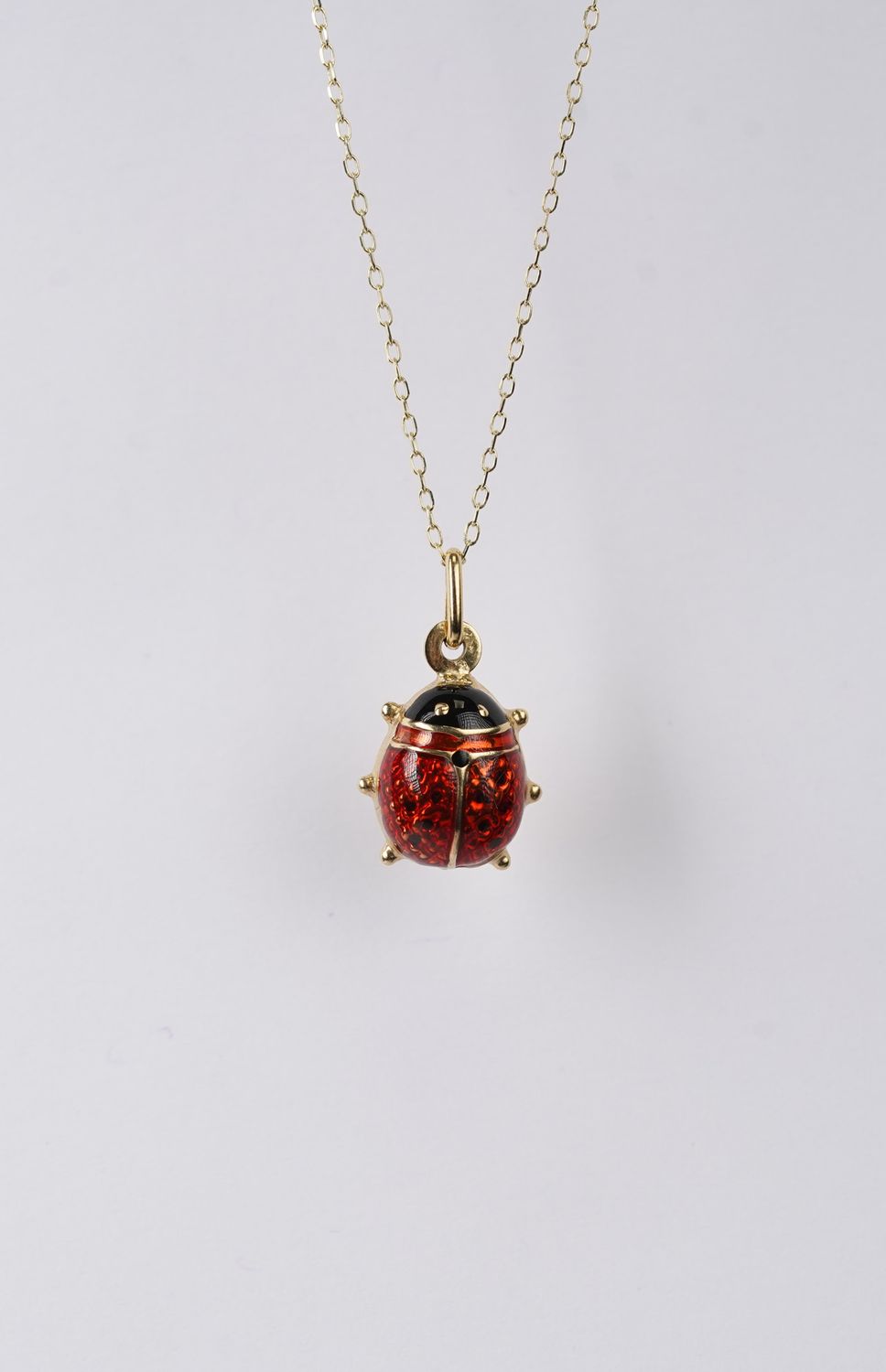 AVT- 14KY 2.12g Ladybug Necklace 18&quot;