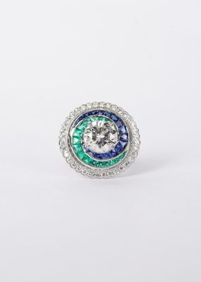 EBTT- Platinum 10.12g 4.25ctw (2.21ctr) J/I1 Round Diamond Engagement Ring (size 6.5)