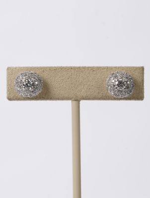 EETX- 18KW 4.51g 1.10ctw Diamond Pave Stud Earrings