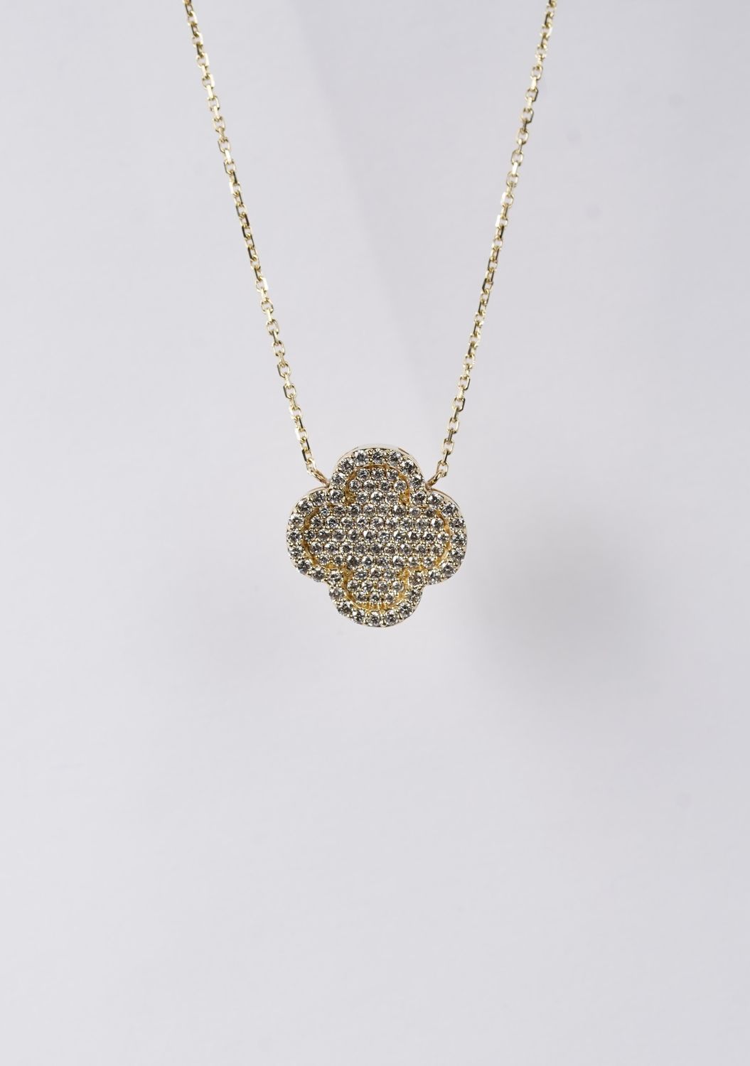 EETX- 14KY 3.70g .40ctw Diamond Pave Necklace 16-18"