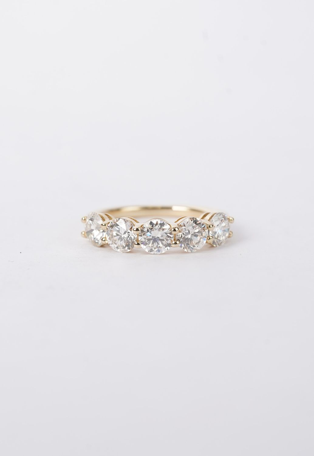 NLTT- 14KY 3.36g 2.50ctw I-J/VS2-SI1 5-Stone Diamond Band (size 6.5)