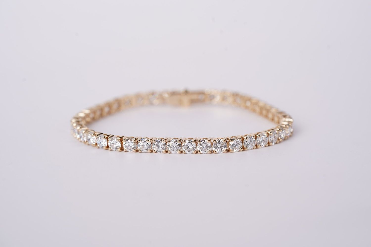 VLNT- 14KY 10.03g 11.19ctw Lab Grown Diamond Tennis Bracelet 7"
