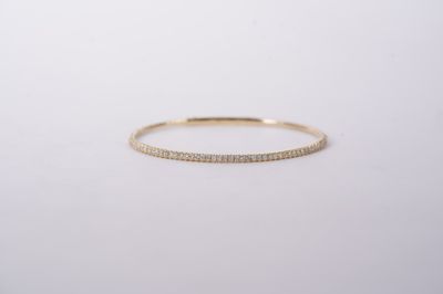 IDLX- 14KY 5.46g .85ctw Diamond Flex Bangle