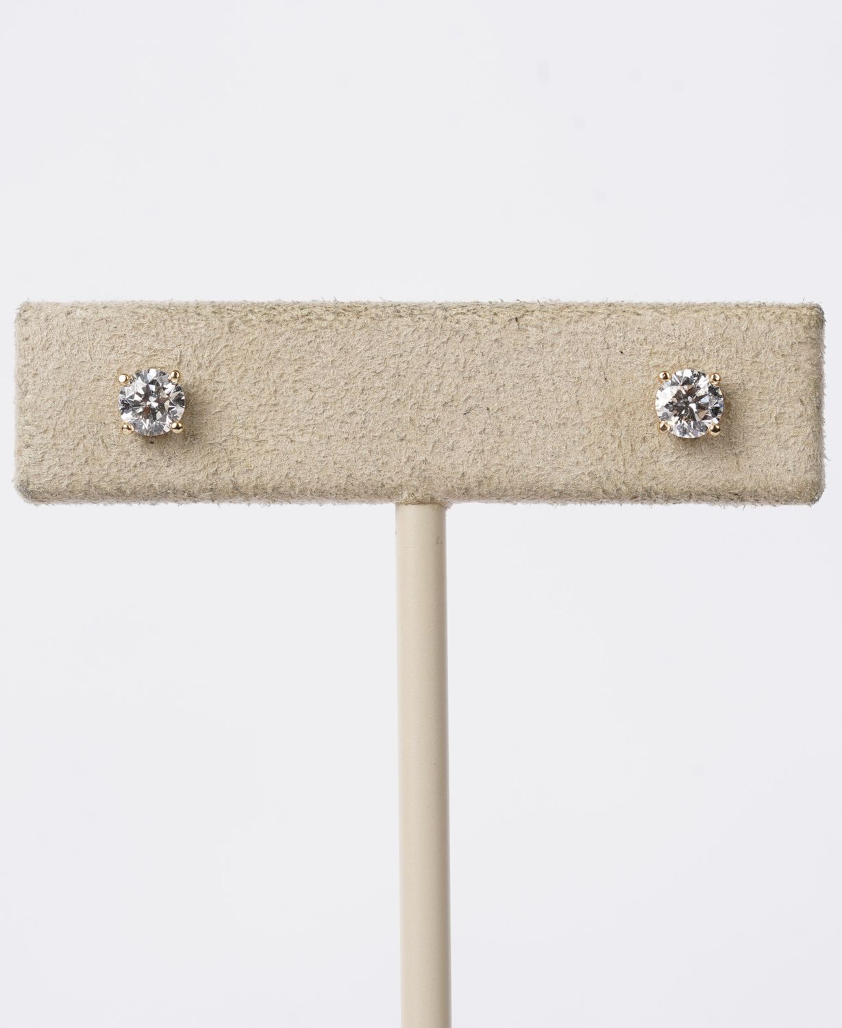 NET- 14KY .51ctw H-I/SI2 Round Diamond Stud Earrings