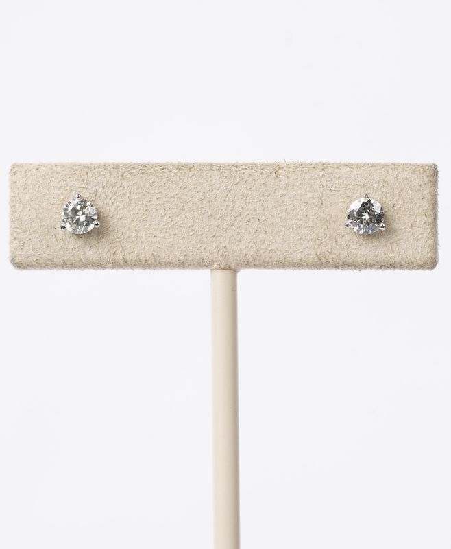 NET- 14KW .51ctw H-I/SI2 Round Diamond Stud Earrings