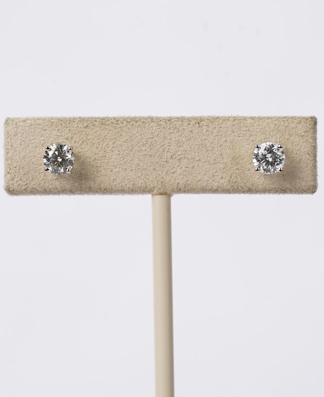 BETX- 14KW .90ctw H-I/SI1-SI2 Round Diamond Stud Earrings