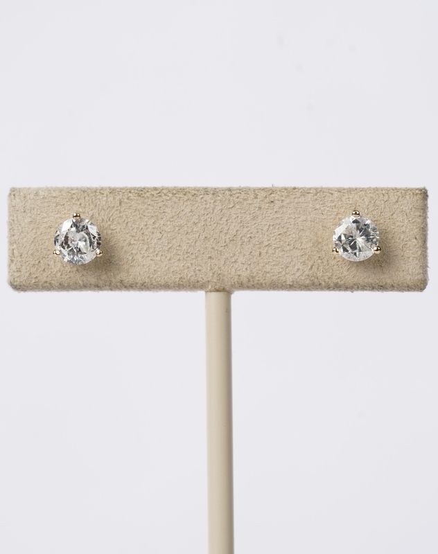 LTTX- 14KY 1.11ctw G-H/I1-I2 Round Diamond Stud Earrings