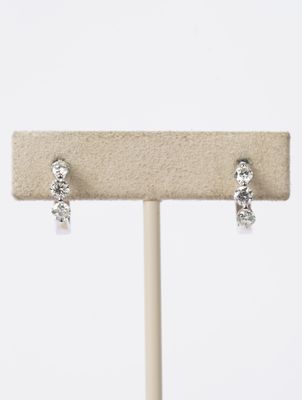 BTTX- 14KW 2.32g .87ctw Diamond Huggie Hoop Earrings