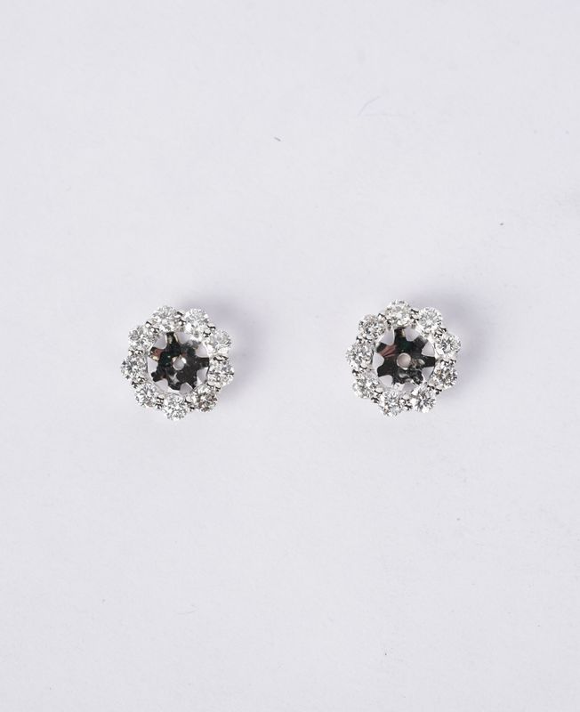 DETX- 14KW 1.57g 1.00ctw Round Diamond Earring Jackets