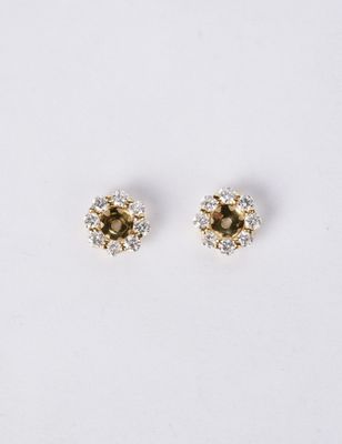 14KY 1.37g .50ctw Round Diamond Earring Jackets